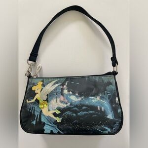 Tinker Bell Black Graphic Shoulder Bag